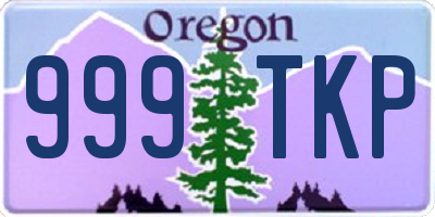 OR license plate 999TKP