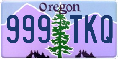 OR license plate 999TKQ