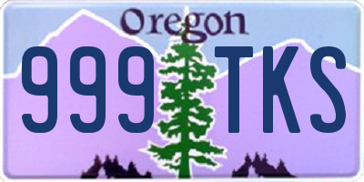 OR license plate 999TKS