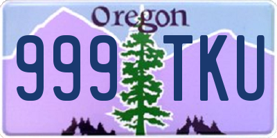 OR license plate 999TKU