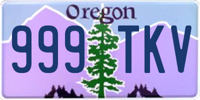 OR license plate 999TKV