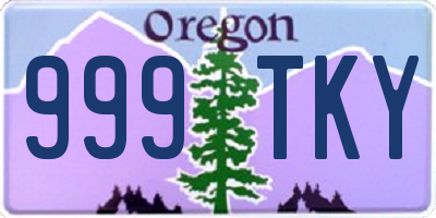 OR license plate 999TKY