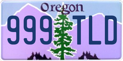 OR license plate 999TLD