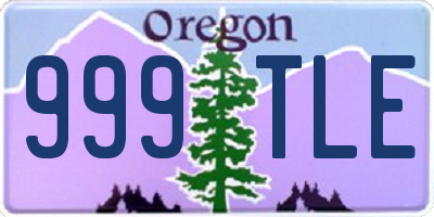 OR license plate 999TLE