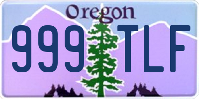 OR license plate 999TLF
