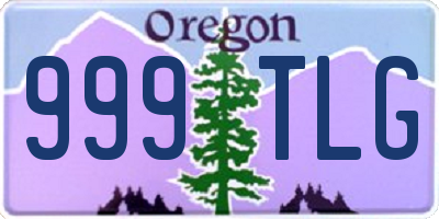 OR license plate 999TLG