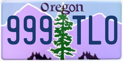 OR license plate 999TLO