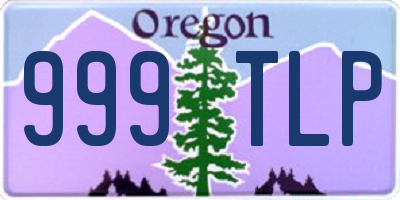 OR license plate 999TLP