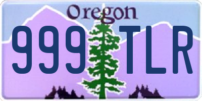 OR license plate 999TLR