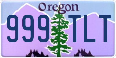 OR license plate 999TLT