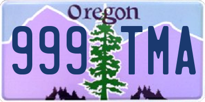 OR license plate 999TMA