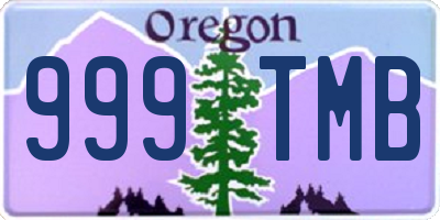 OR license plate 999TMB