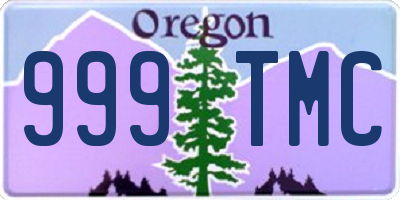 OR license plate 999TMC