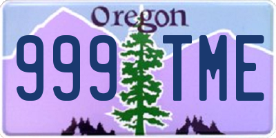 OR license plate 999TME