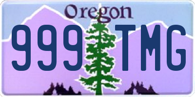 OR license plate 999TMG