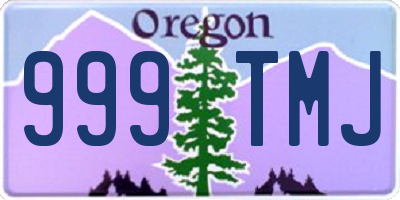 OR license plate 999TMJ
