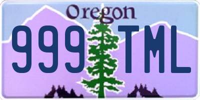 OR license plate 999TML