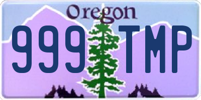 OR license plate 999TMP