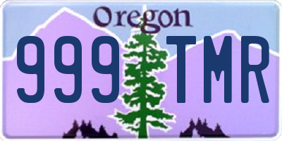 OR license plate 999TMR