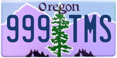 OR license plate 999TMS
