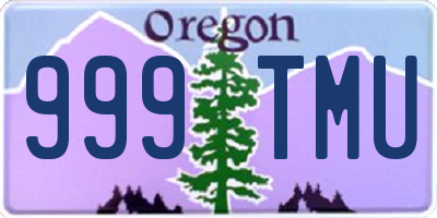 OR license plate 999TMU