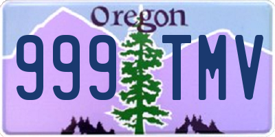 OR license plate 999TMV