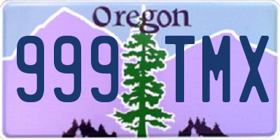 OR license plate 999TMX