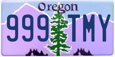 OR license plate 999TMY
