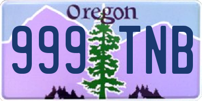 OR license plate 999TNB