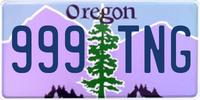 OR license plate 999TNG