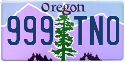 OR license plate 999TNO