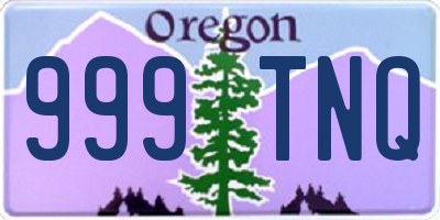 OR license plate 999TNQ