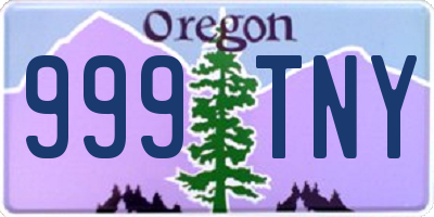 OR license plate 999TNY