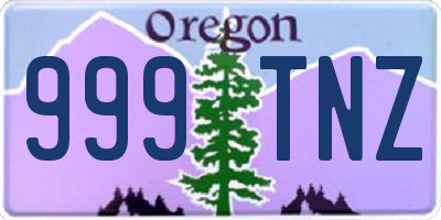 OR license plate 999TNZ
