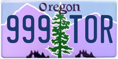 OR license plate 999TOR