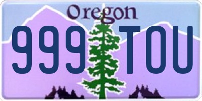 OR license plate 999TOU