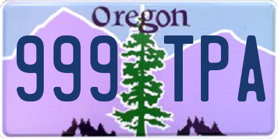 OR license plate 999TPA
