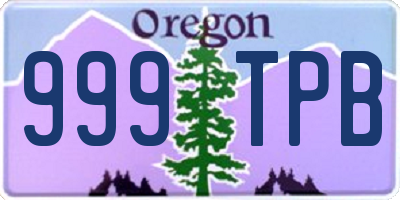 OR license plate 999TPB