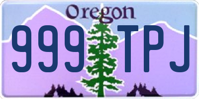 OR license plate 999TPJ