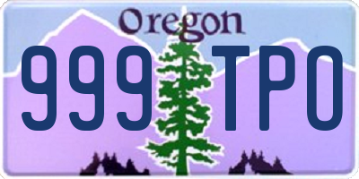 OR license plate 999TPO