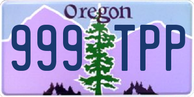 OR license plate 999TPP