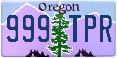OR license plate 999TPR