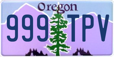 OR license plate 999TPV