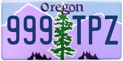 OR license plate 999TPZ