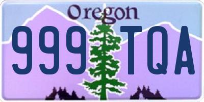 OR license plate 999TQA