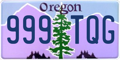 OR license plate 999TQG
