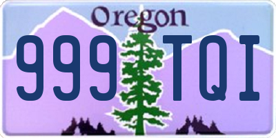 OR license plate 999TQI