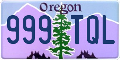 OR license plate 999TQL