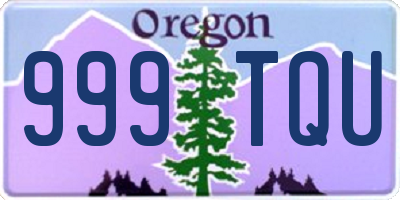 OR license plate 999TQU