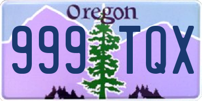 OR license plate 999TQX